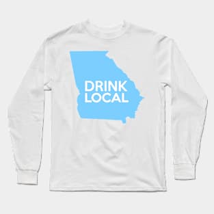 Georgia Drink Local GA Blue Long Sleeve T-Shirt